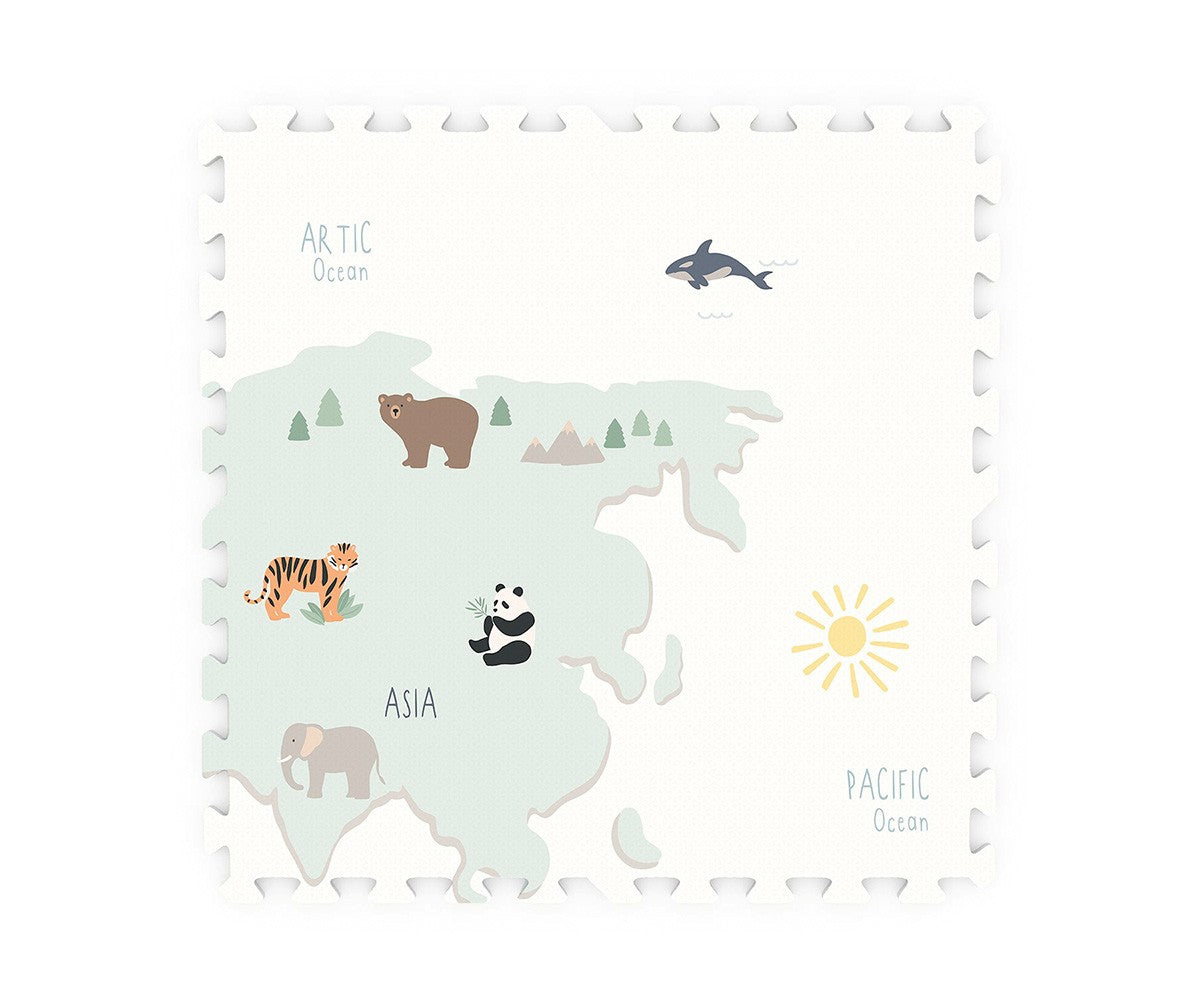 TAPETE EVA 2 EM 1 REVERSÍVEL 120 X 180 CM - WORLDMAP
