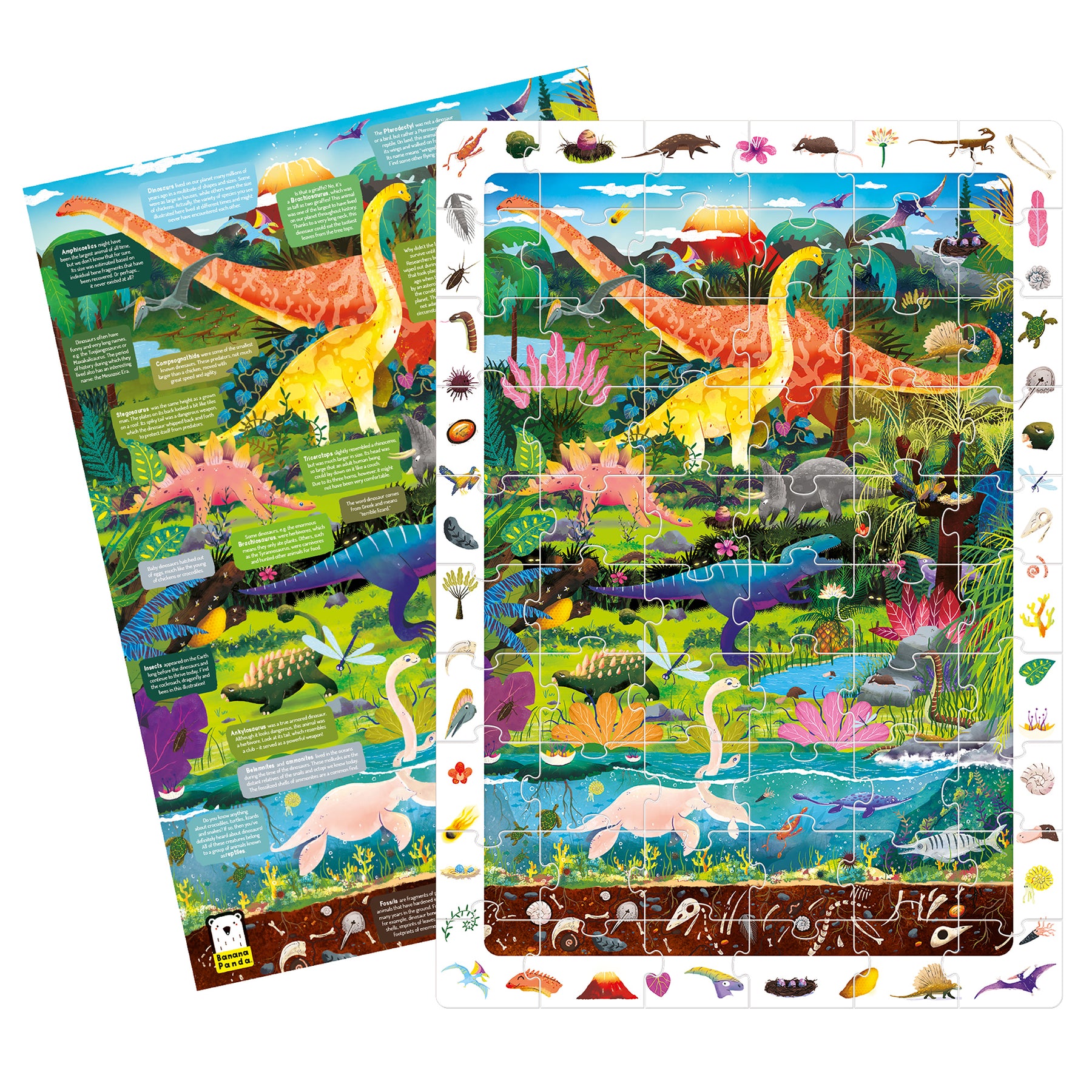 PUZZLE DE OBSERVAÇÃO 60 PCS - DINOSAUROS