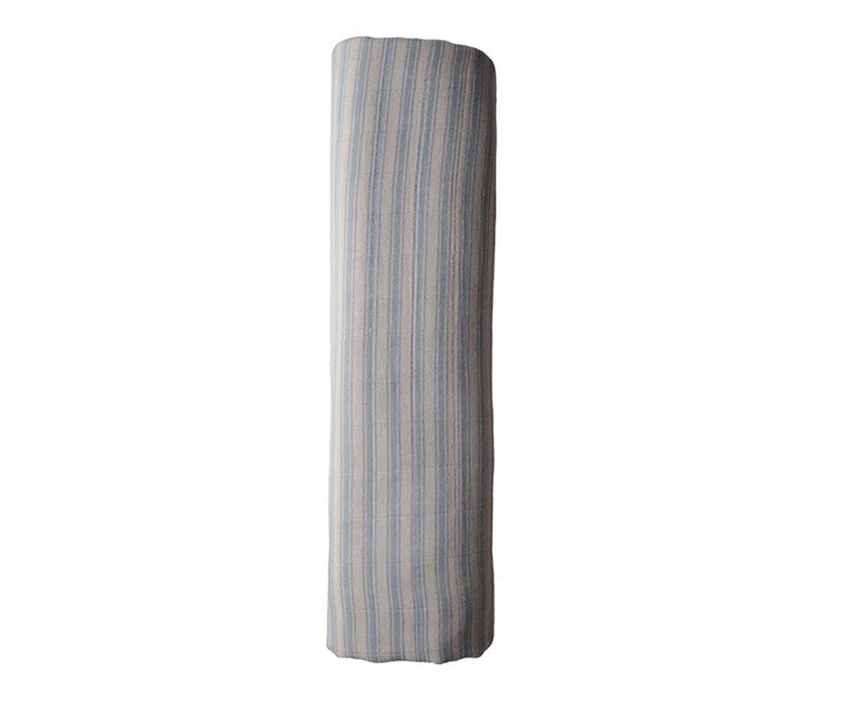 SWADDLE ALGODÃO ORGÂNICO BLUE STRIPE
