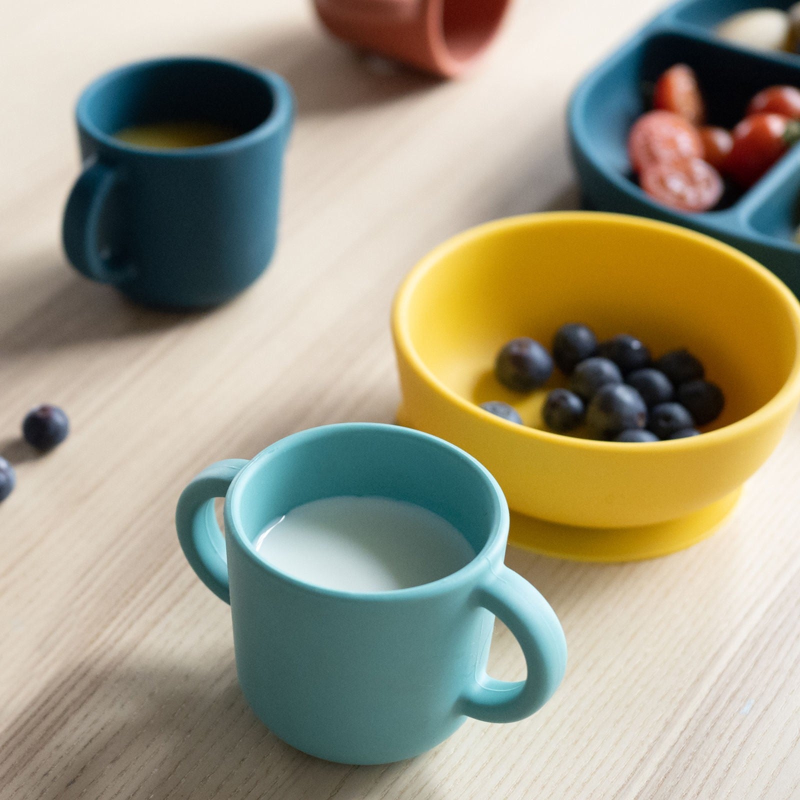 COPOS COM PEGAS SILICONE - BLUE ABYSS/LAGOON