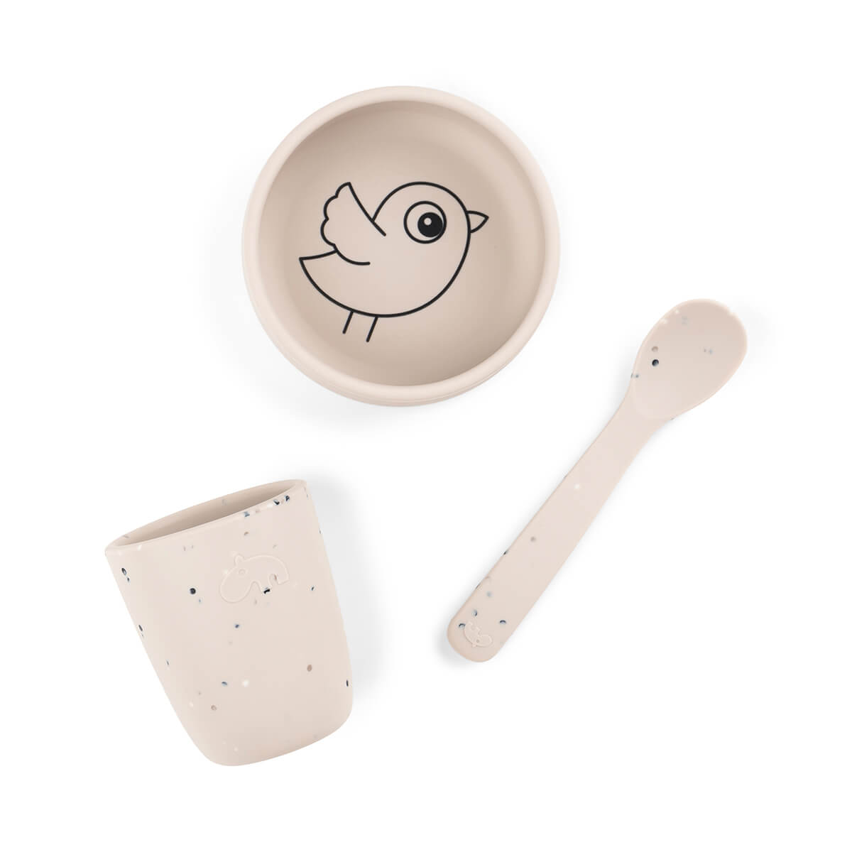 CONJUNTO PRIMEIRA REFEIÇÃO SILICONE BIRDIE SAND