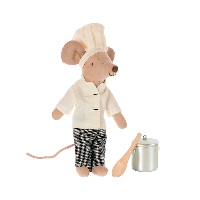 CHEF MOUSE WITH SOUP POT AND SPOON