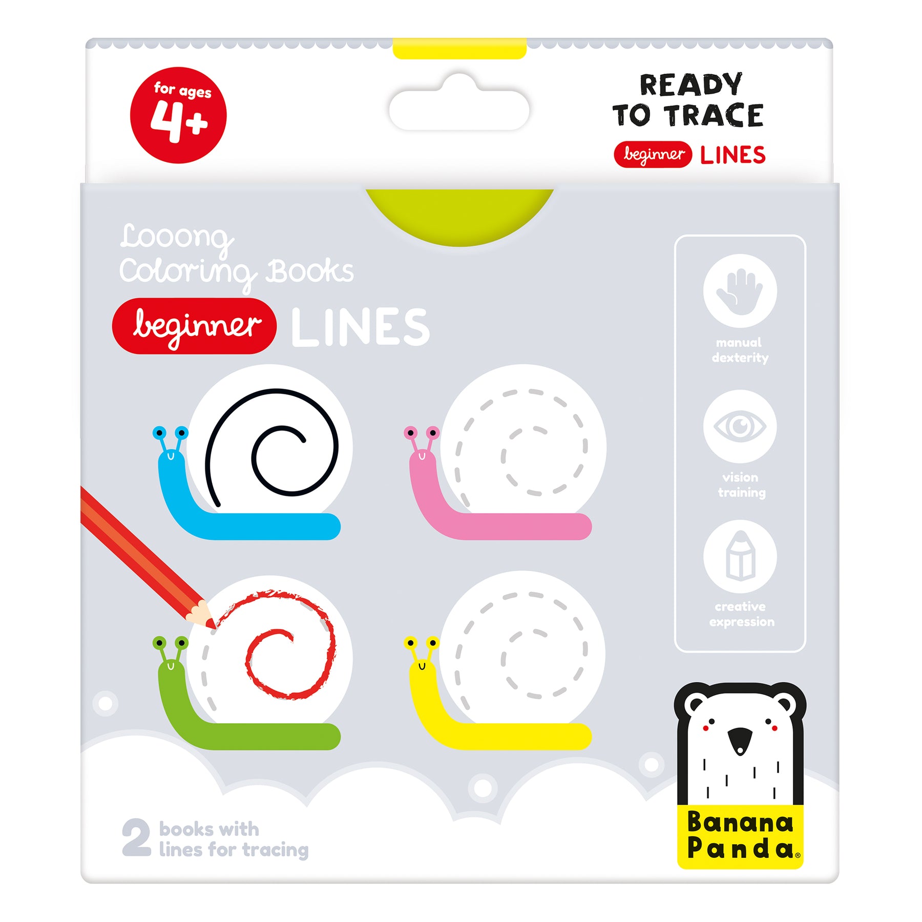 LIVRO PARA COLORIR +4 ANOS - READY TO TRACE BEGINNER LINES