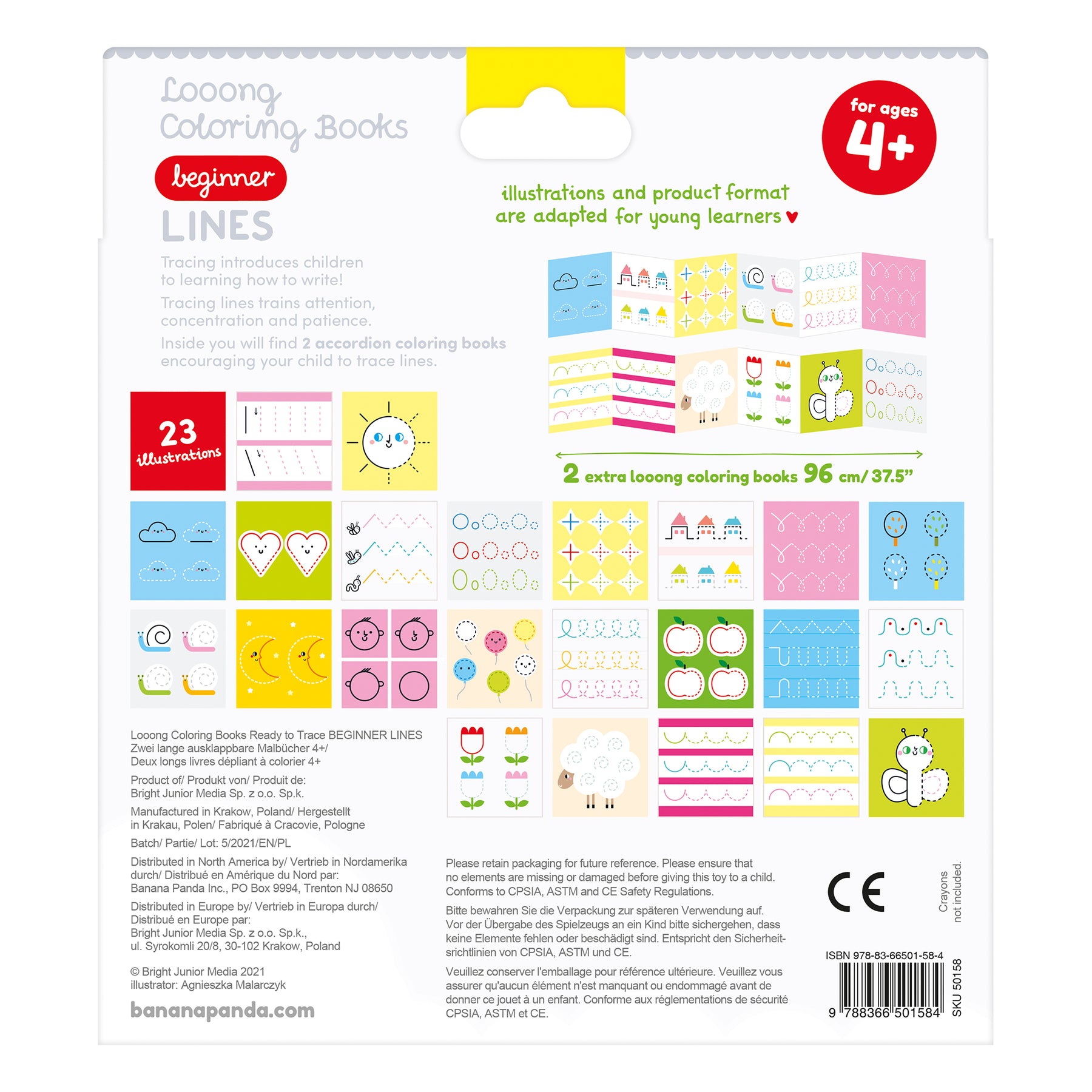 LIVRO PARA COLORIR +4 ANOS - READY TO TRACE BEGINNER LINES