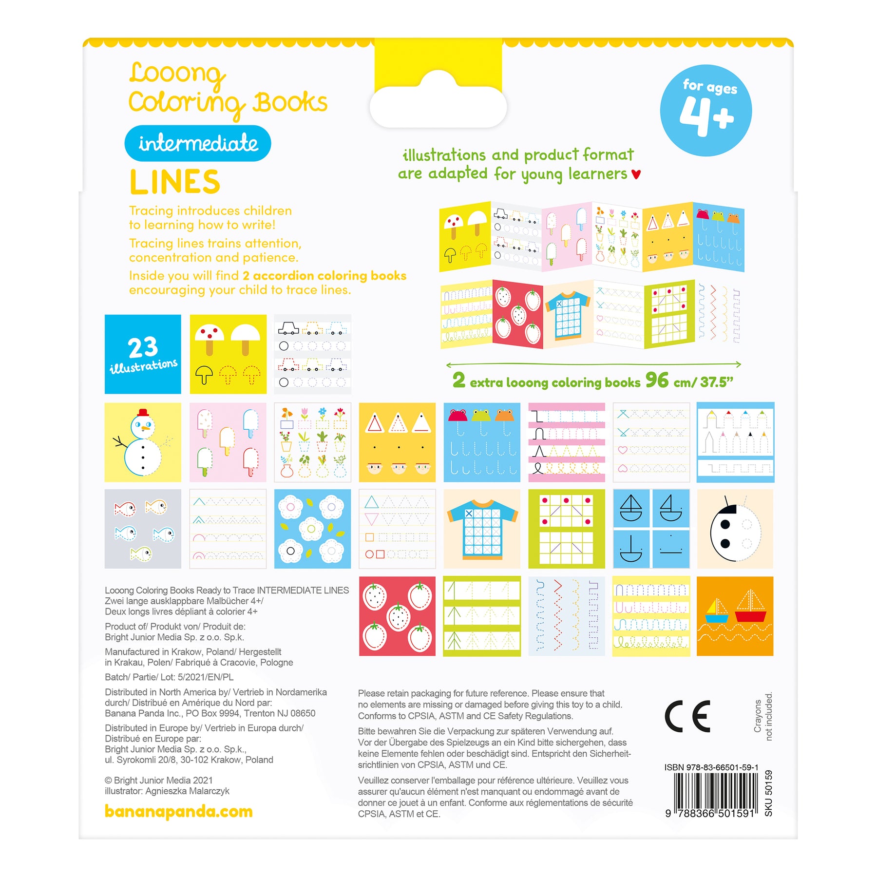 LIVRO PARA COLORIR +4 ANOS - READY TO TRACE INTERMEDIATE LINES