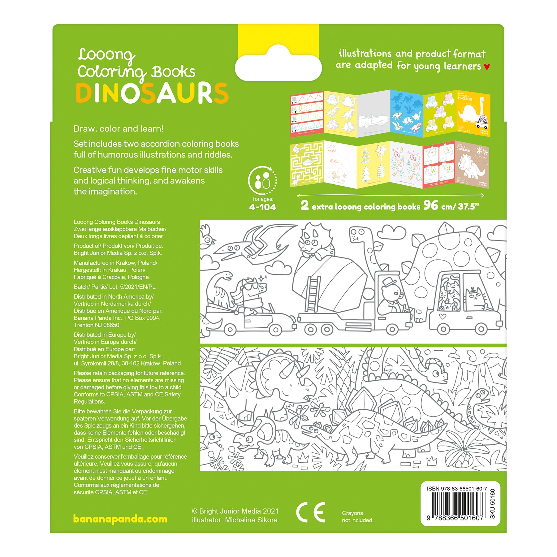 LIVRO PARA COLORIR +4 ANOS - DINOSAURS