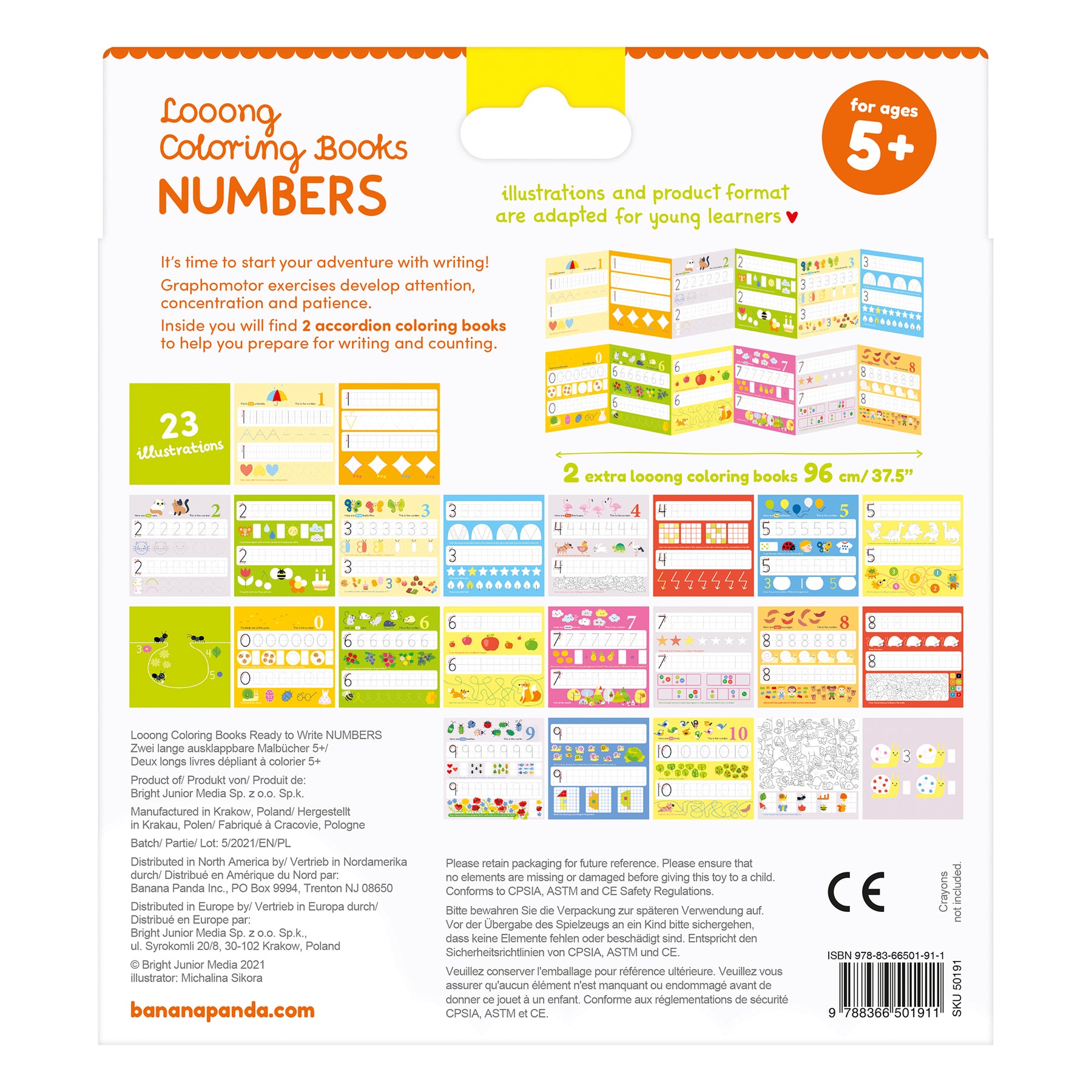 LIVRO PARA COLORIR +5 ANOS - READY TO WRITE NUMBERS