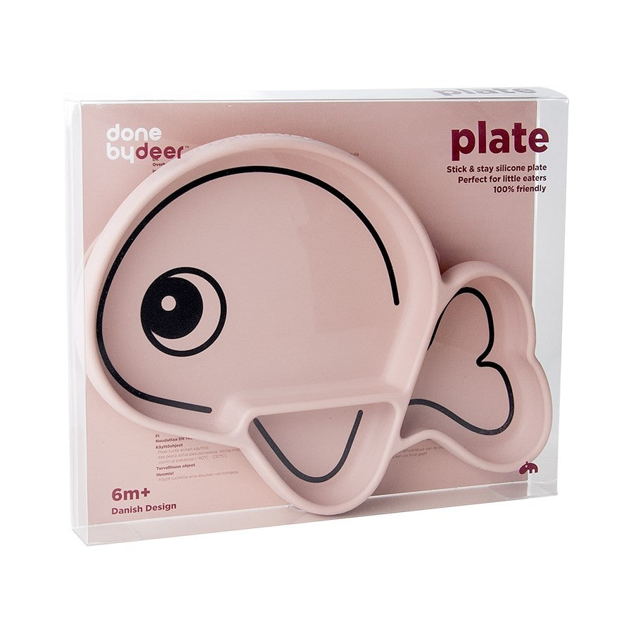 PRATO SILICONE COM VENTOSA WALLY - ROSA