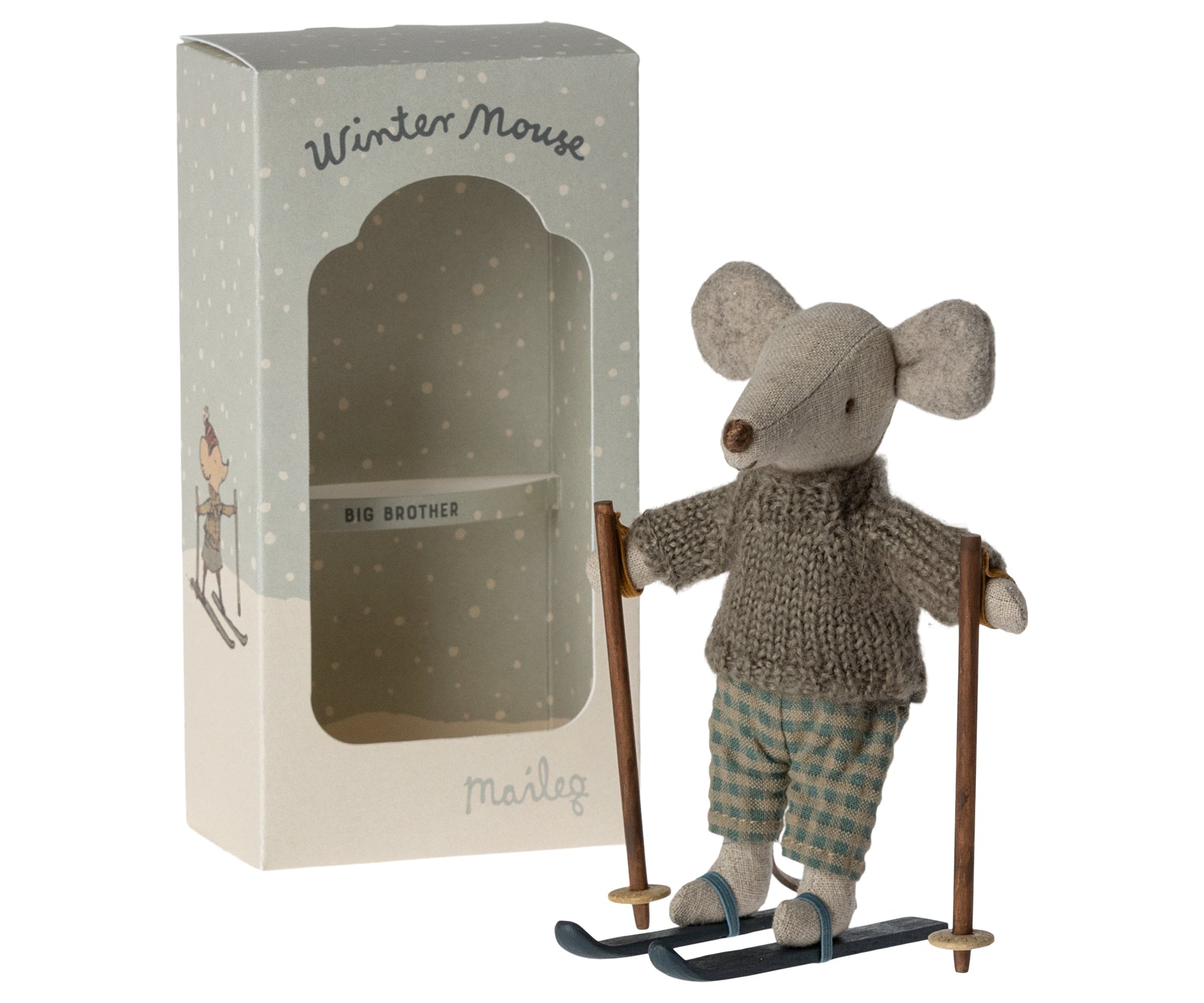 WINTER MOUSE WITH SKI SET BIG BROTHER