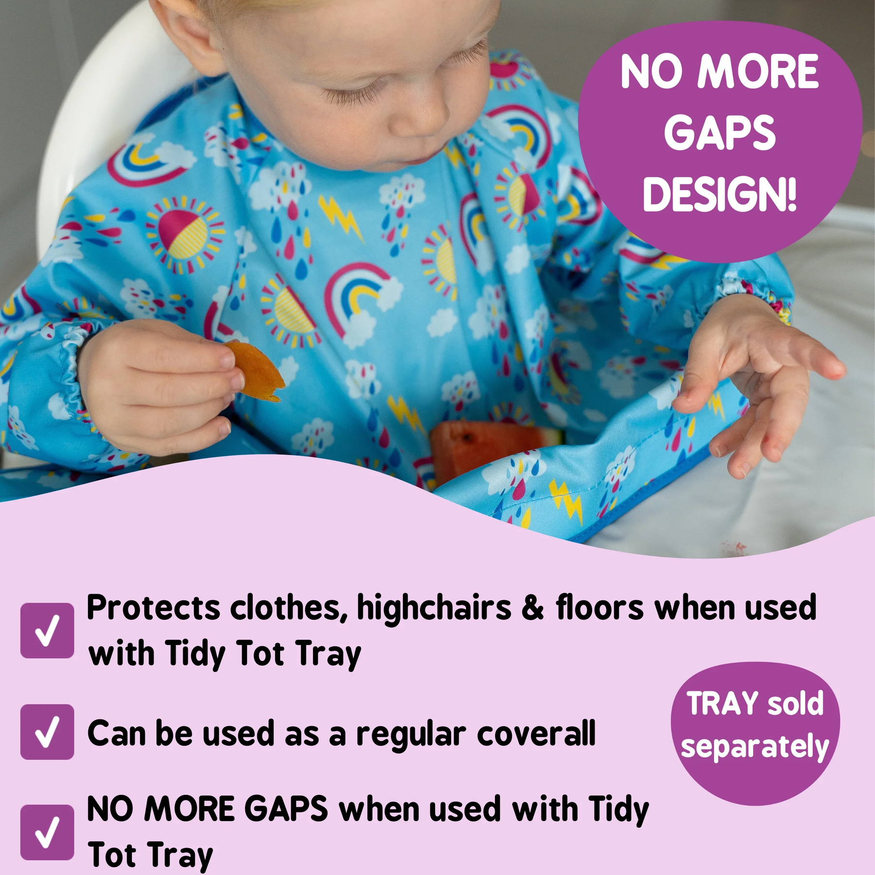TIDY TOT COVERALL BIB - FOXES