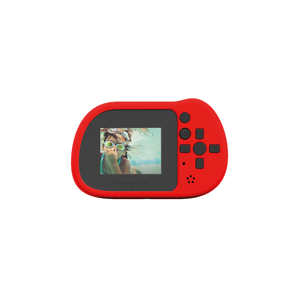 MÁQUINA FOTOGRÁFICA DIGITAL RESISTENTE À ÁGUA - KIDYCAM VERMELHA