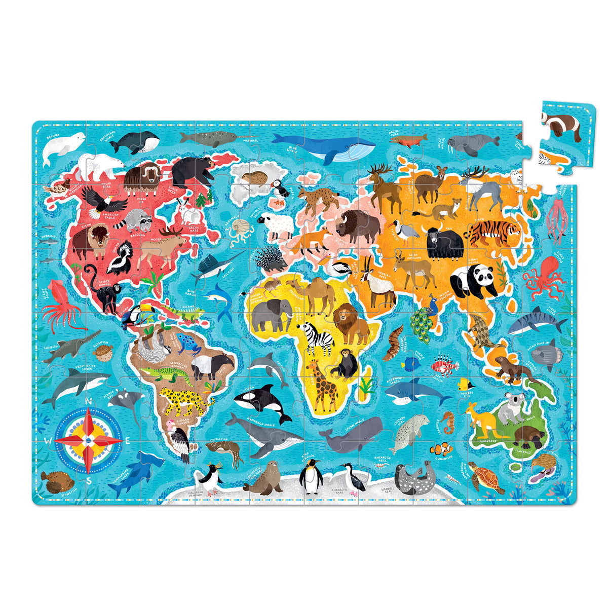 PUZZLE 60 PCS - PUZZLOVE ANIMALS OF THE WORLD