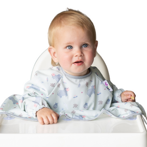 TIDY TOT COVER AND CATCH BIB - HIPPOS