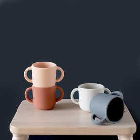 COPOS COM PEGAS SILICONE - BLUSH/TERRACOTTA