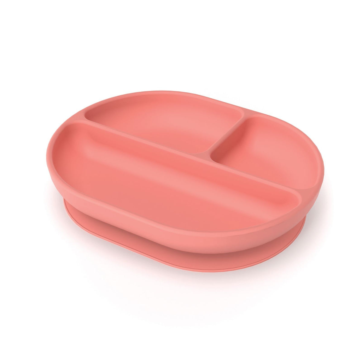 PRATO SILICONE COM DIVISÓRIAS - CORAL