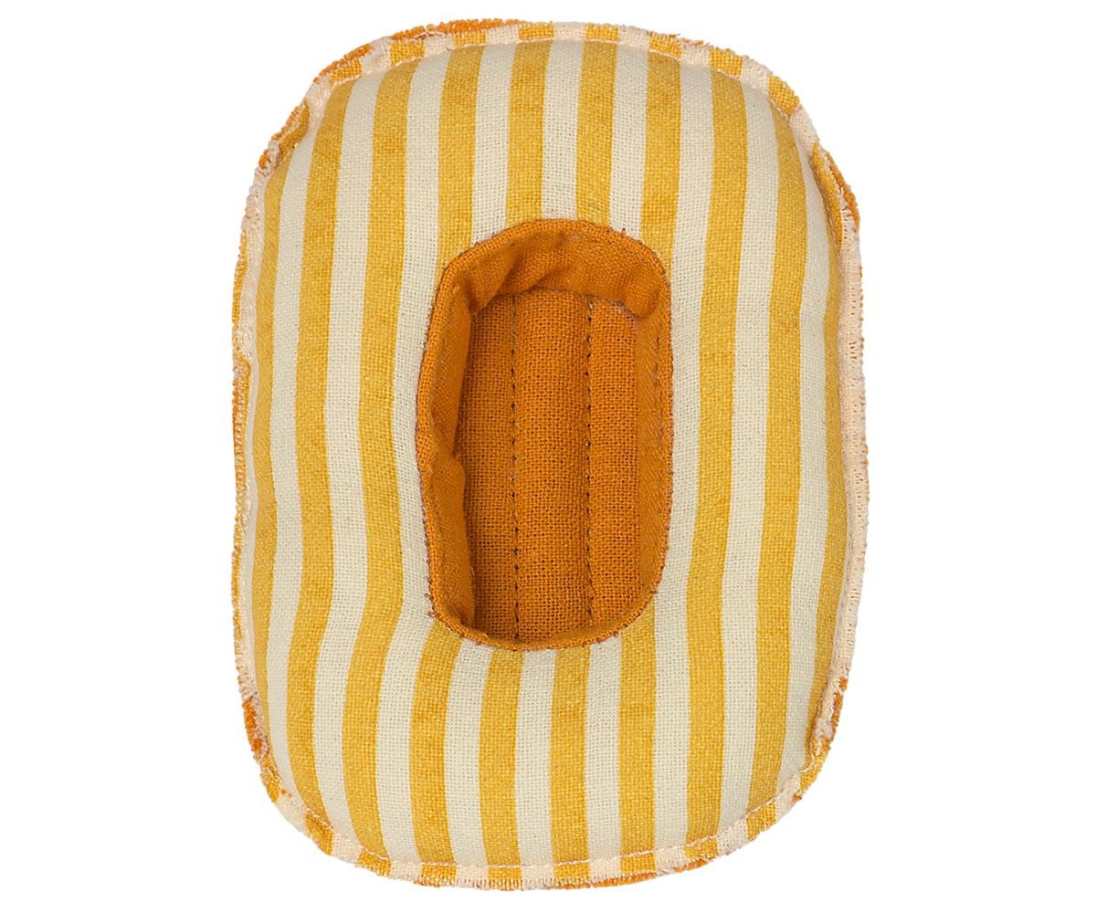 MOUSE RUBBER BOAT SMALL - YELLOW STRIPE