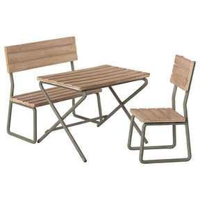 GARDEN SET - TABLE WITH CHAIR AND BENCH
