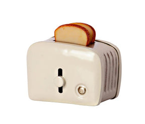 MINIATURE TOASTER AND BREAD - OFF WHITE