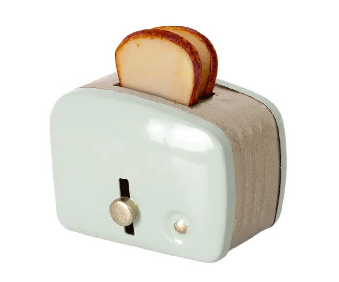 MINIATURE TOASTER AND BREAD - MINT