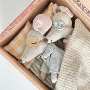 MUM AND DAD MICE IN CIGARBOX