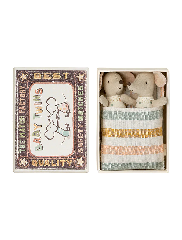 BABY MICE TWINS IN MATCHBOX