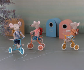 TRICYCLE MOUSE - BIG SISTER WITH BAG OLD ROSE